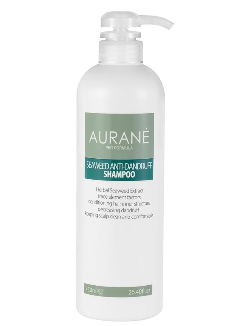 AURANE Seaweed Anti-Dandruff Shampoo 750ml - Professional Hair Care for Dandruff Control - Soothing and Refreshing Formula - Cleanses and Purifies Scalp - Helps Reduce Itching and Flaking - Image 1